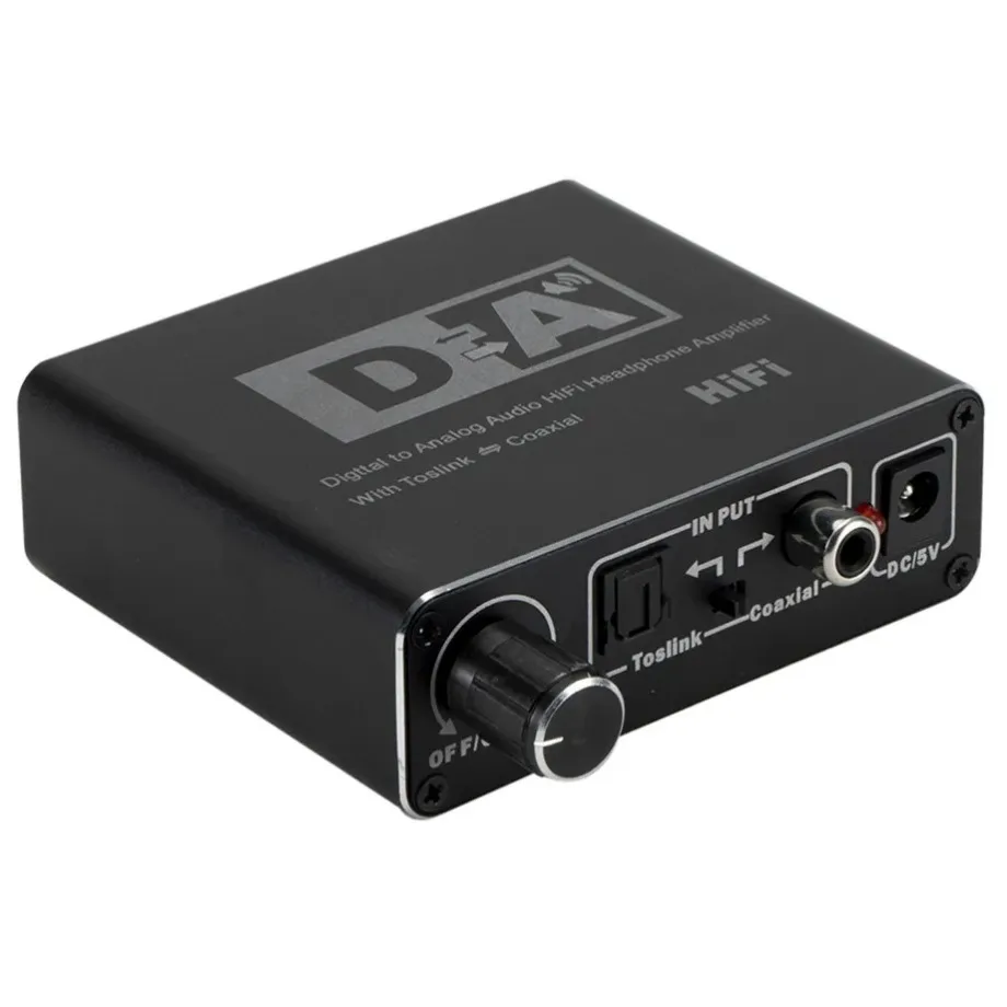 PzzPss Hifi DAC Amp Digital To Analog Audio Converter RCA 3.5mm Headphone Amplif