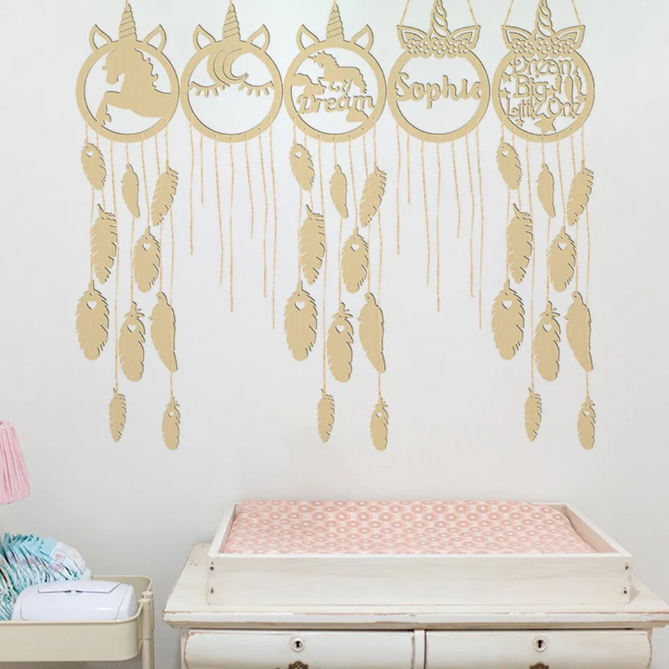 Kit Fai Da Te Acchiappasogni In Legno Witgift: Crea La Tua Decorazione Con Perline, Corda E Anello. Ideale Per Cameretta, Soggiorno O Regalo Significativo Per Bambini. - 2