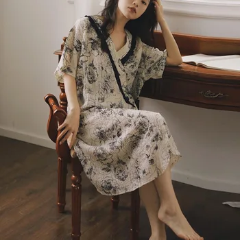 Summer Maternity Breastfeed Nursing Nightgowns Room Wear Nightie Mothers Nightwear Breast Feeding Clothes Pregnancy Nightdress 2