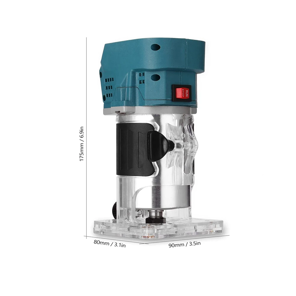 Cordless Lithium Electric Trimmer Woodworking Engraving Slotting Trimming Milling Machine Wood Router For Makita 18V Battery