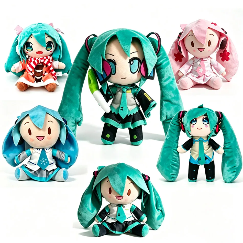 Kawaii Hatsune Miku Plush Doll - Sakura & Snow Miku Edition | Anime Character Toy for Kids | Perfect Christmas Gift