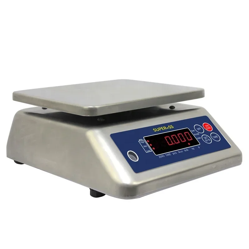 새로운 전자식 IP68 방수 생선 저울 초강력 스테인리스 스틸 디지털 방수 계량 저울 3kg 6kg 15kg 30kg