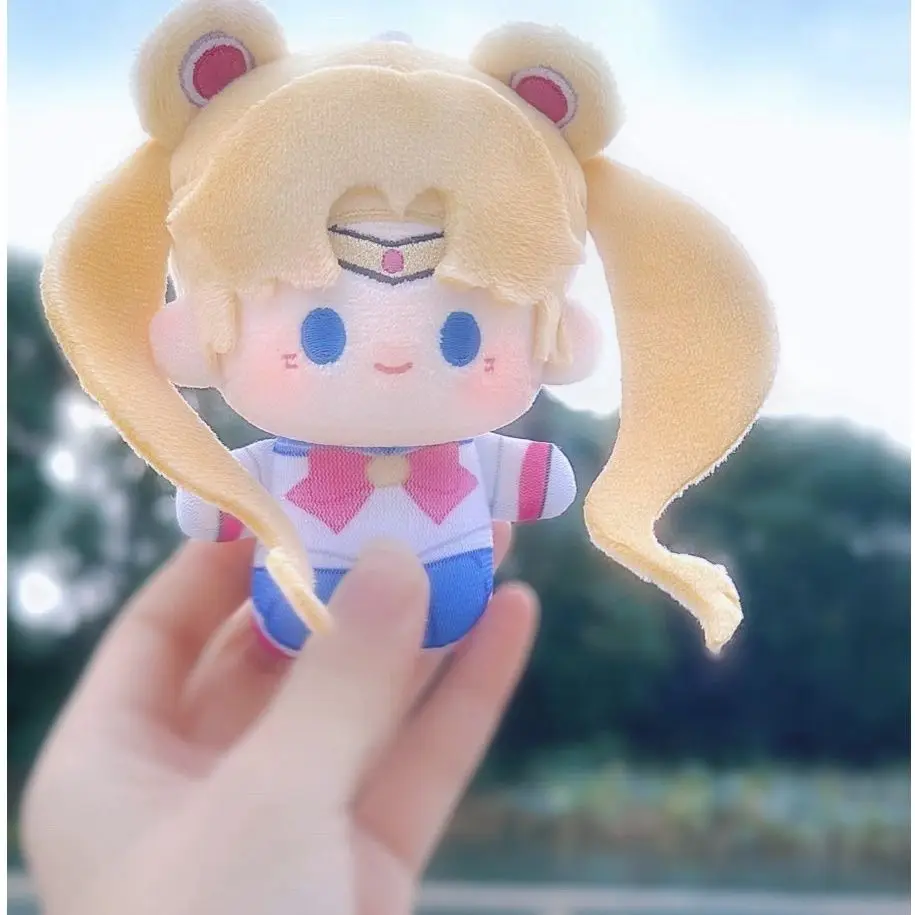 10CM 세일러문 봉제인형 달 고양이 달 토끼 귀여운 소녀 하트 채움 애니메이션 인형 선물 집 침실 장식 생일 선물 키체인