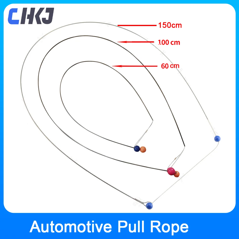 CHKJ High Quality 60cm 100cm 150cm Automotive Pull Rope Locksmith Supplies Tools Steel Wire Ball For Car Door Lock Opener Tool