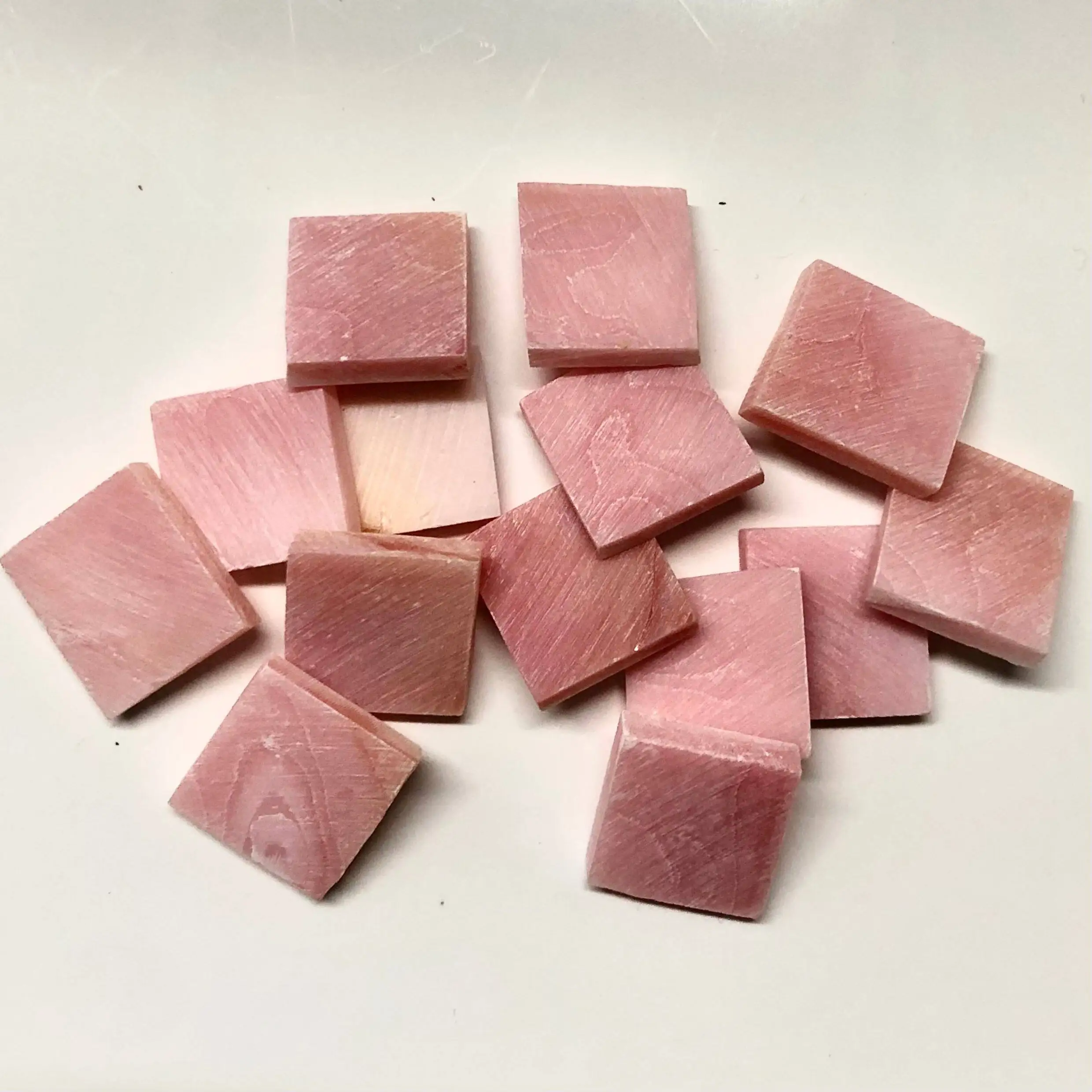 5 개/갑 14x14x3mm 천연 핑크 진주 쉘 슬라이스 악기 액세서리 DIY 쥬얼리..