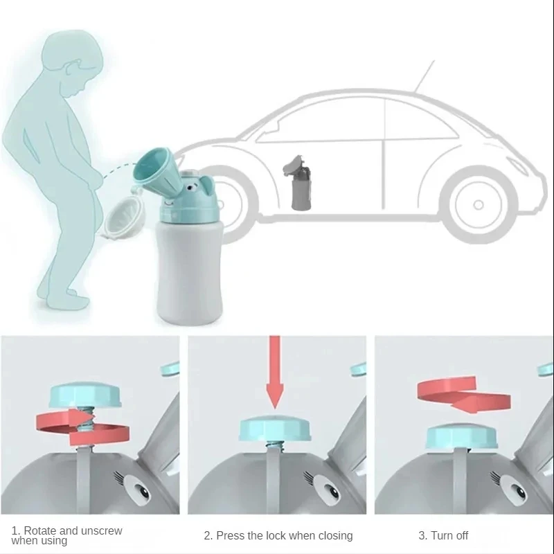 Portable Baby Hygiene Toilet Urinal Boys Girls Pot Outdoor Car Travel Anti-leakage Potty Kids Convenient Toilet Training Potty baby travel urinal