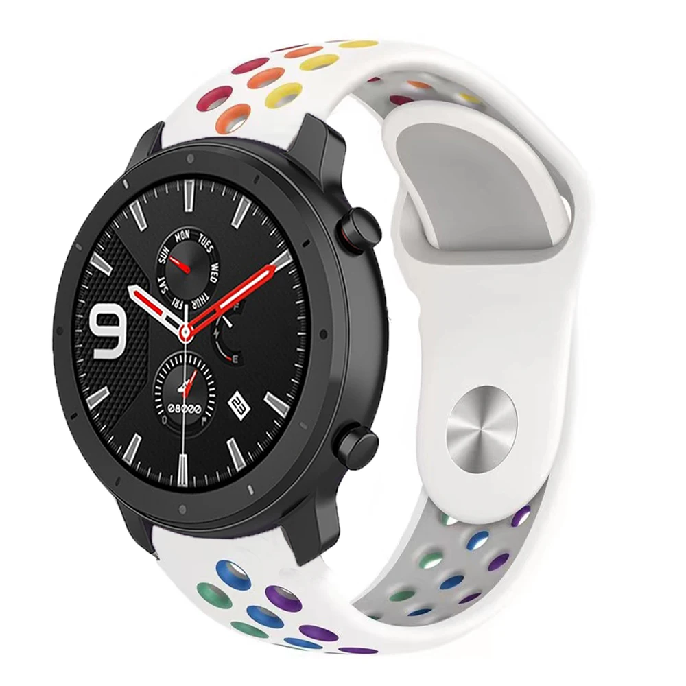 Two-Color Silicone Strap - 20/22mm Dual-Tone Band