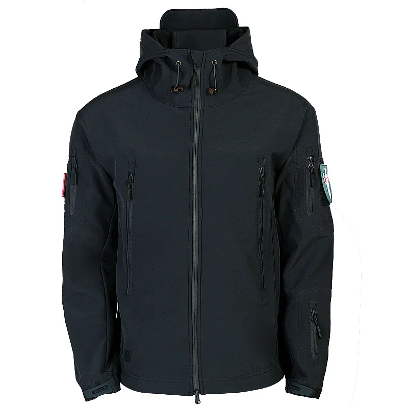Soft Shell Jacket Men's Three-in-one Outdoor Commuting Tactical Plus Velvet Thickened Windproof Warm Special Forces Jacket