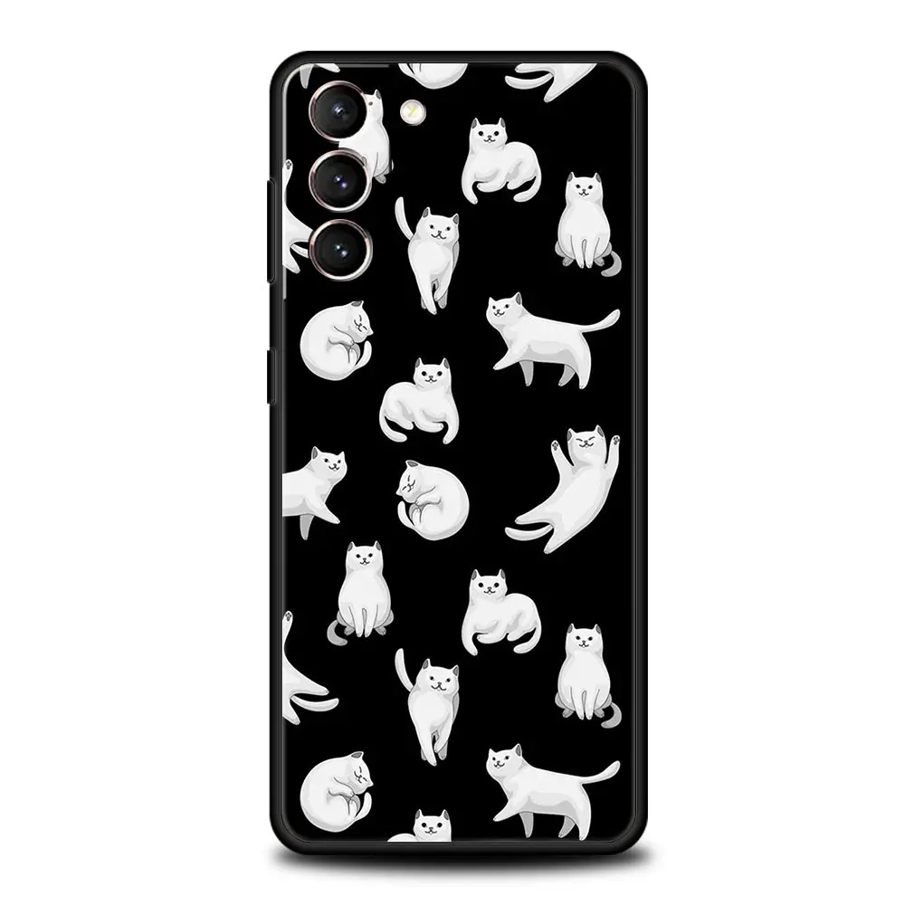 Charming Cats TPU Silicone Phone Case in Fashionable Design