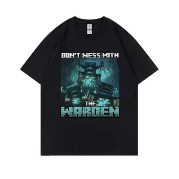 Don't Mess with The Warden Funny Meme Tshirt Men Women Game Otaku Casual Pure Cotton T-shirt Male Fashion Oversized Streetwear 1
