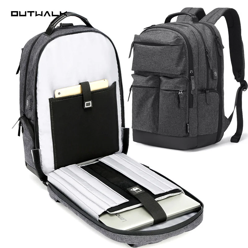 

Рюкзак мужской для работы и отдыха, многофункциональная Вместительная дорожная сумка с USB-разъемом, защита от брызг