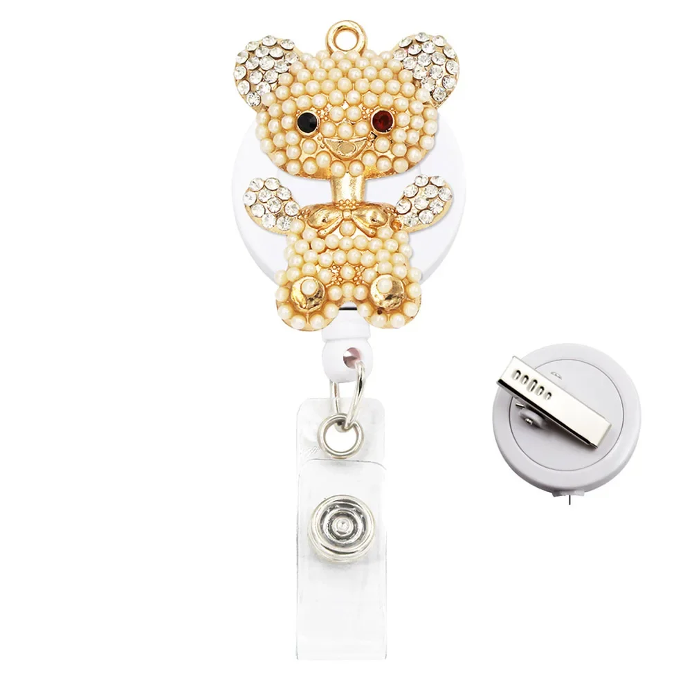 Nurse Badge Reels Retractable Hospital Office Carrete Retractil Bus Card Holder Yoyo Retractable Credential Holder