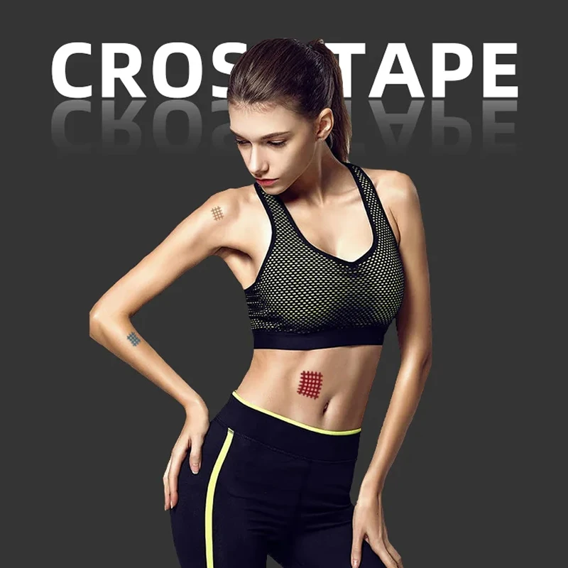 10 Pieces/lot Crosstape Kinesiology Stickers Tape Pain Relief Sports Acupoint Muscle Physiotherapy Therapy Muscle Cross Tape sports tape kinesiology tape