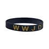 1 PC What Would Jesus Do WWJD Silicone Bracelet 1/2 Inch Wide Christian Bible Verse Wristband Black 4