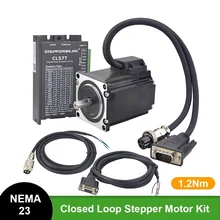 

STEPPERONLINE 1.2Nm Nema 23 Closed Loop Stepper Motor Servo Driver Kit Nema 23 Stepper Motor with Encoder with 2pcs 1.7m Cables