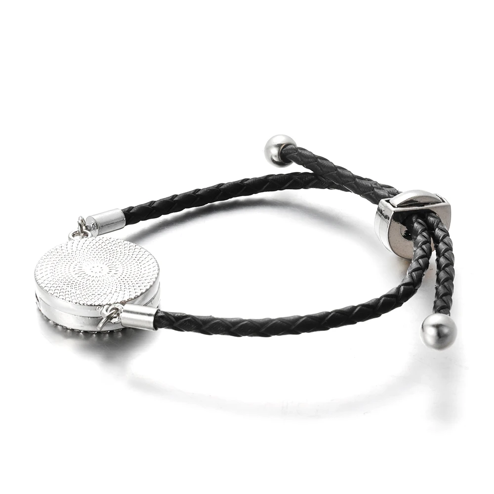 Bracciale per Donna Diffusore di Olio Essenziali,Acciaio Inossidabile Albero della Vita Traforato Braccialetto Profumo Aromaterapia,Diffusore Regolabile Medaglione Ciondolo di 10 Pastiglie Ricarica