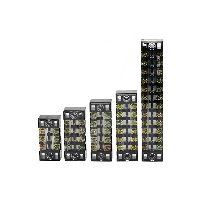 

Terminals Wire Barrier Block Terminal Strip Copper Dual Rows 600V 15A/25A/45A