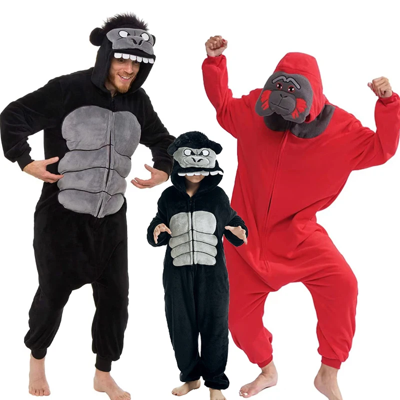 

New children's adult chimpanzee costume Halloween gorilla cos costume kindergarten activity party drama costume parent-child cos