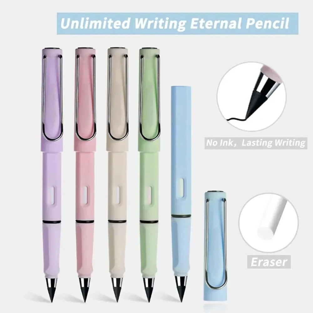1Pc Eternal Pencil Unlimited Writing No Ink Pen Pencils For Writing Art Sketch Stationery Kawaii Pen School Supplies 2