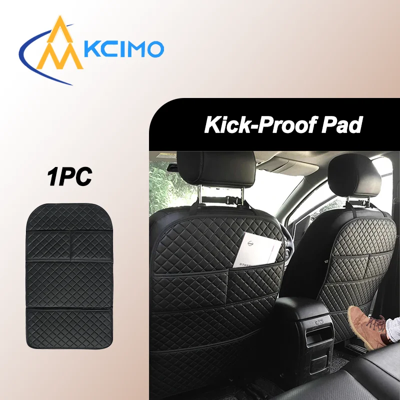 PU Leather Car Anti-Kick Seat Back Protector Pad Auto Accessories