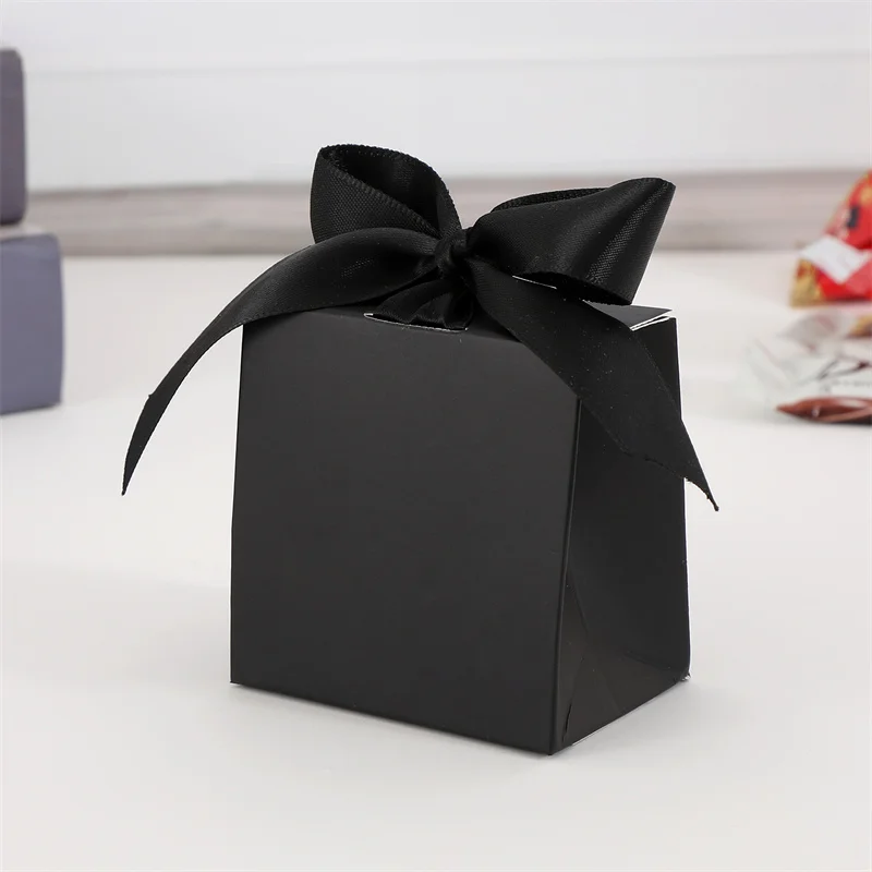 Black Wholesale Custom Logo Premium Luxury Cardboard Paper Gift Packaging Box with Ribbon for Wedding Favors Baby Shower Party 10 S80cc43099056415a82946104352d625bZ