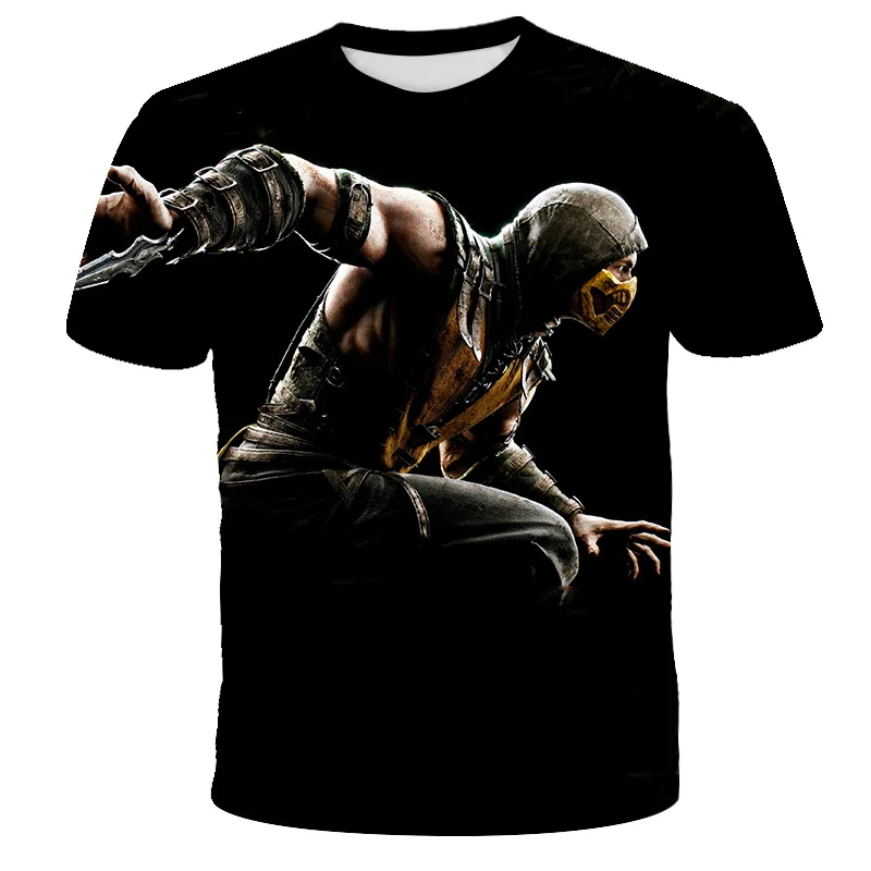 2021New Mortal Kombat 3D Printing Kids Boys T-Shirts Fashion Fighting Games Streetwear Kids Sports And Leisure Clothing Hip-Hop baggy t shirt