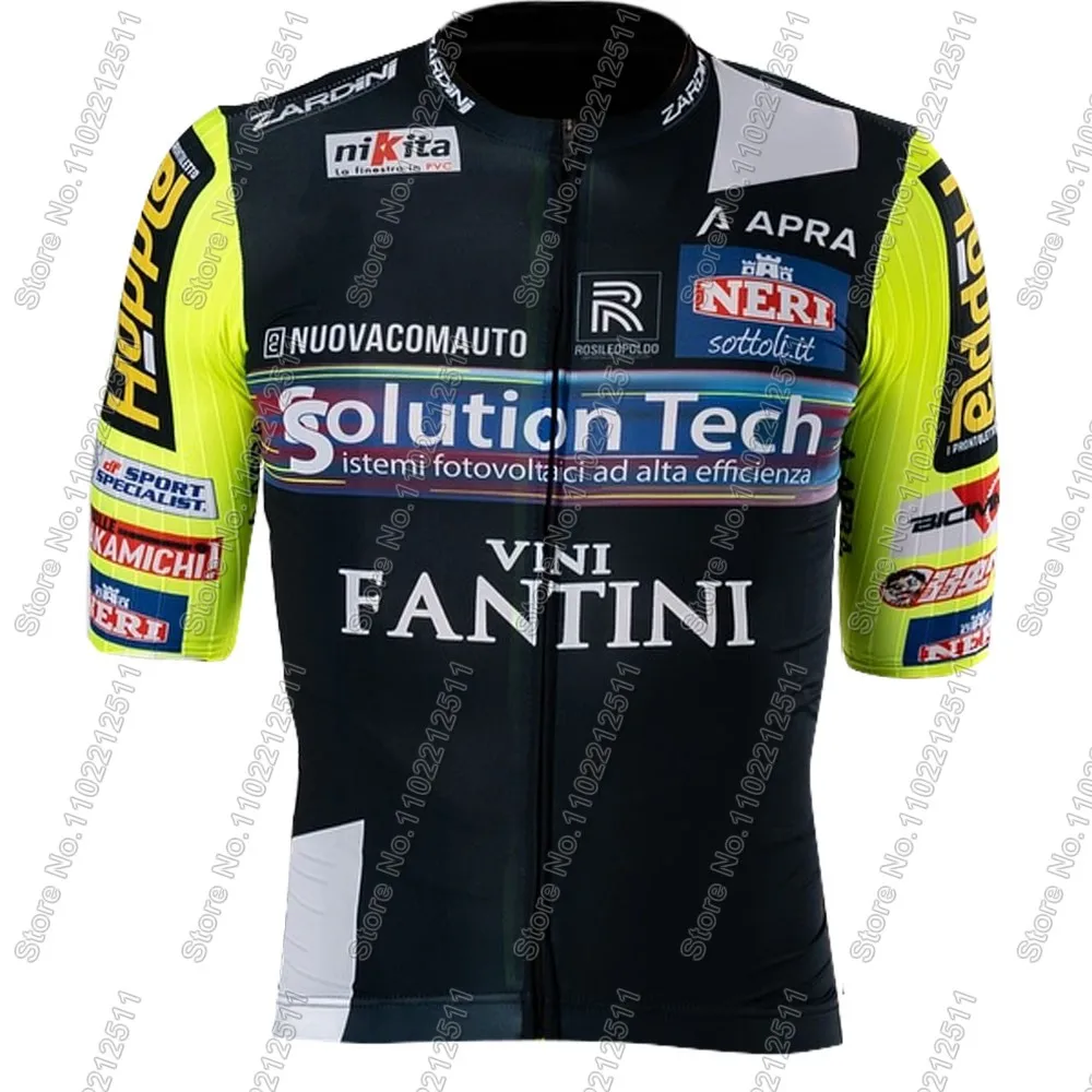 Team Solution Tech - Vini Fantini 2025 Cycling Jersey Set Mens ItalyClothing Road Bike Suit Bicycle Shirt Bib Shorts MTB Ropa 2