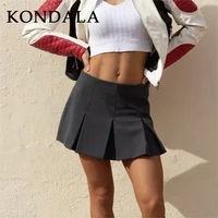 KONDALA 2026 Spring Summer Women Casual Tierred Mini Skirts Fashion Vintage Valentine‘s Day Ruffles Pleated Sexy Shorts Skirts - Image 4