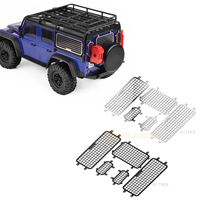 Grc Metal Car Shell Window Net Cover Protettiva Per 1/18 Rc Crawler Car Traxxas Trx4M Defender Upgrade Parts