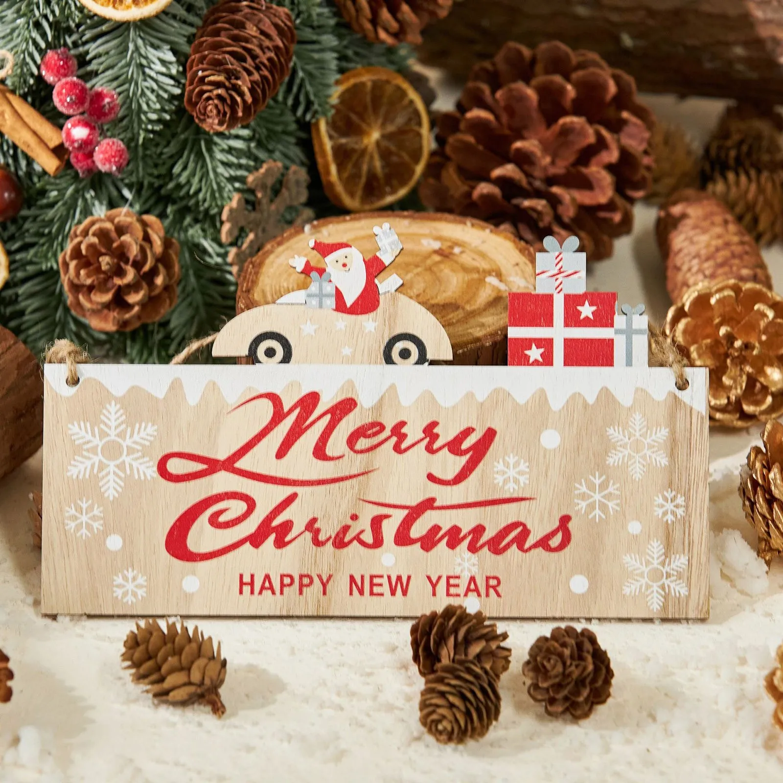 

Рождественский Декор, Рождественский Знак Приветствия для входной двери, подвесные деревянные картины для гостиной, настенная деревенская дверная тарелка 2023
