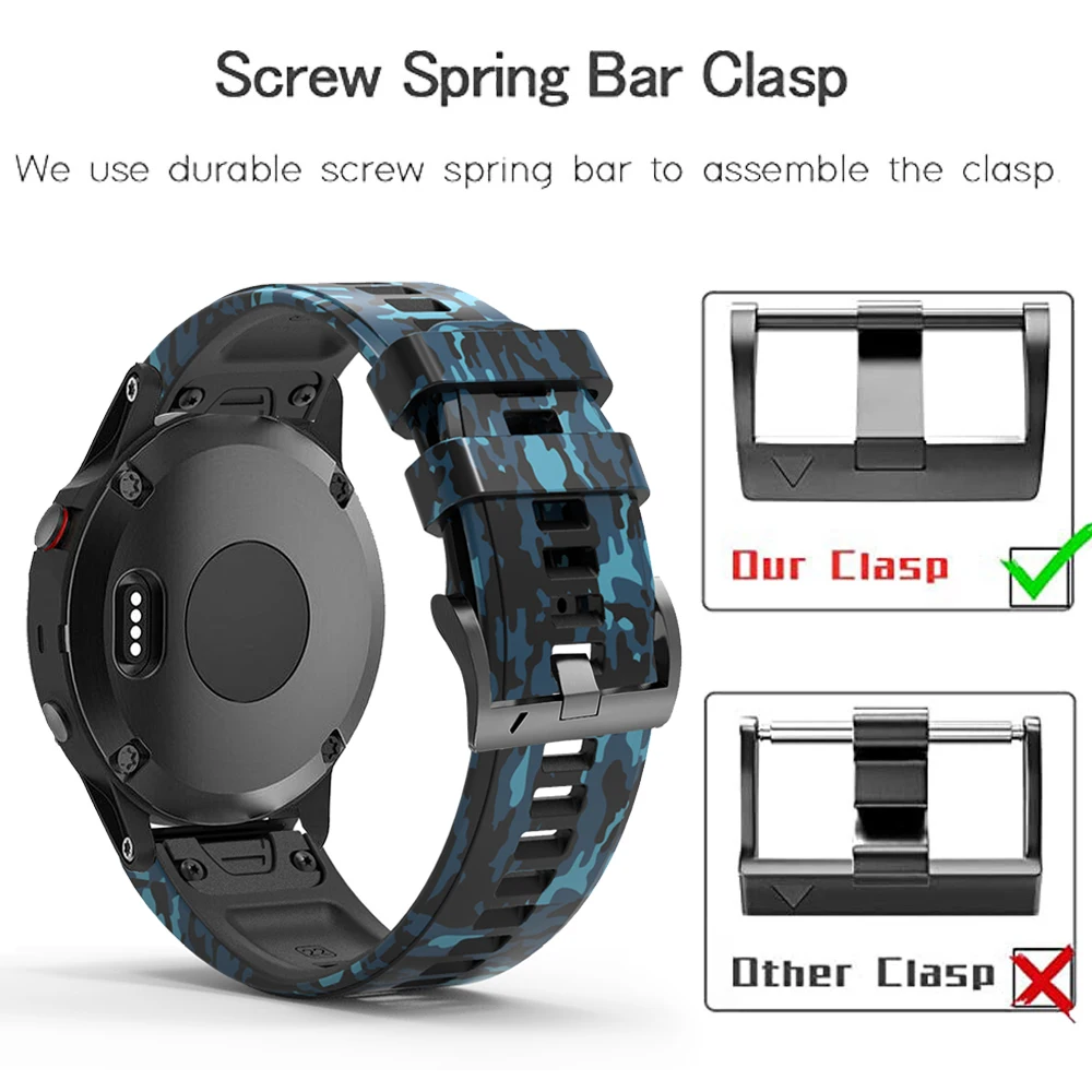 Camo Silicone Smartwatch Band Bracelet Wristband (22mm/26mm)