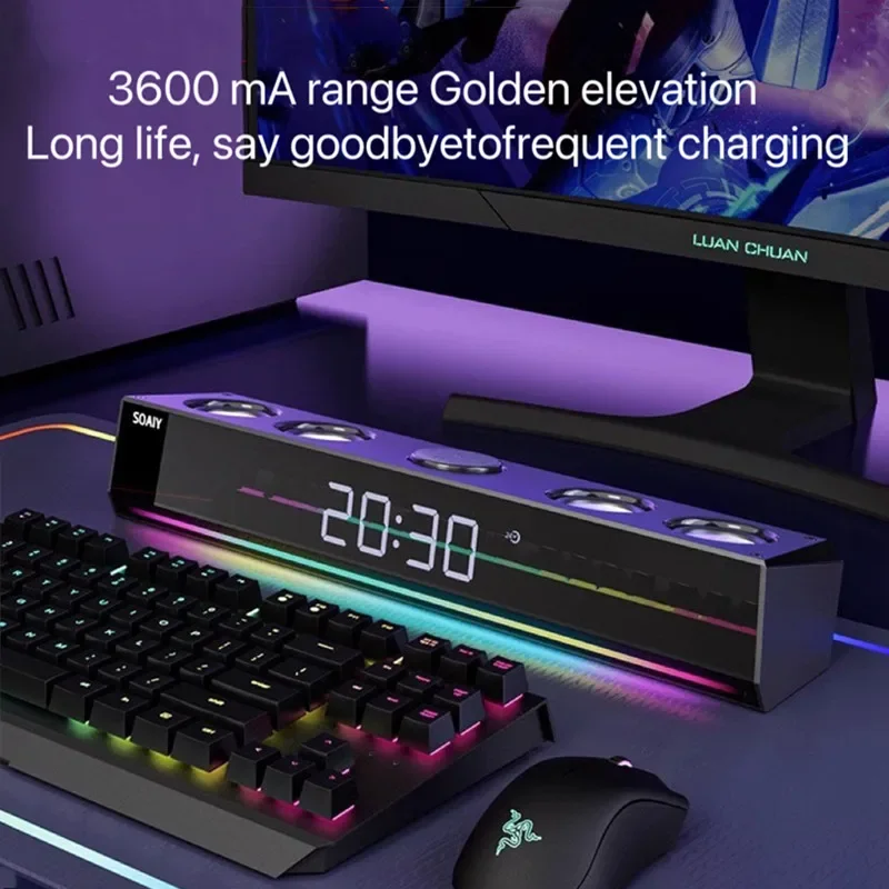 

SH18 computer clock speaker desktop home Bluetooth speaker gaming desktop wired laptop esports game home cinema caixa de som