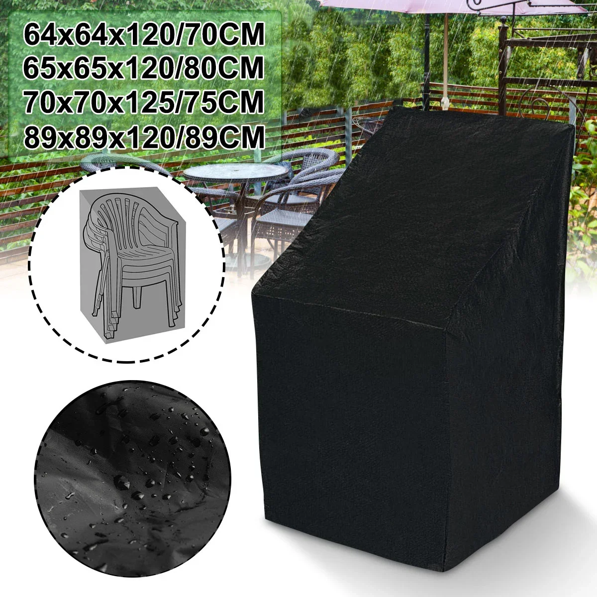 Premium Outdoor Garden Chair Protective Cover - Weatherproof and Dustproof Furniture Shield