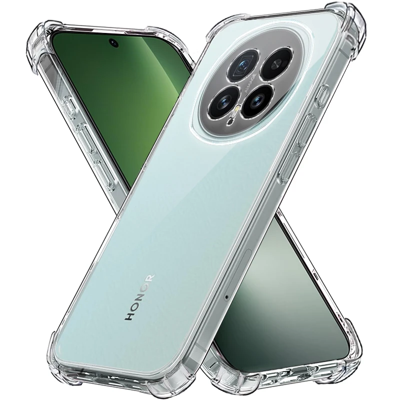 Bruchsichere, klare Handyhülle für Honor Magic 8, 7, 6, 5, 4 Pro Lite, Magic8, Magic7, Magic6, Magic5, Magic4, transparente TPU-Rückseite