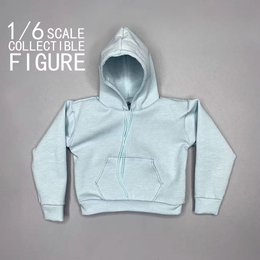CROWDHTOYS 1/6 Maßstab Herren-Hoodie in Unifarbe, Oversize-Stil, Soldatenkleidung, Modell für 12-Zoll-Spielzeugfiguren und Puppen – Detail 20