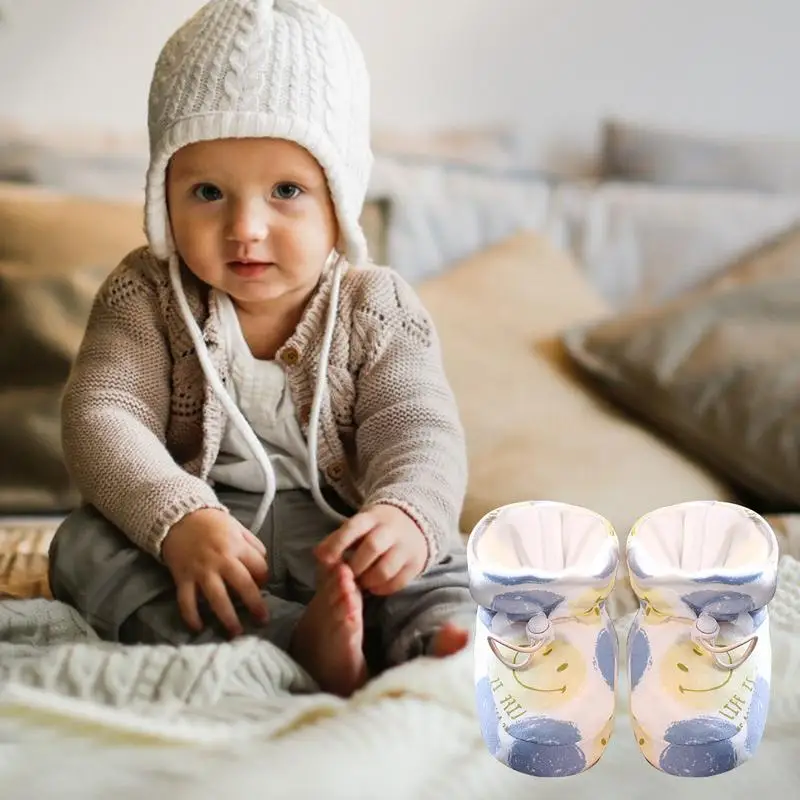 Winter Baby Boots Warm Plush Winter Boots For Babies Drawstring Design Winter Shoes For Car Travel Outdoors Home And Walking 3