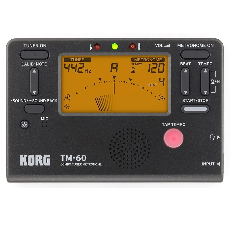 Korg Tm60 Tm60C Tuner Metronomo Wind/ Guitar/ Ukulele/Sassofono/Violino/Flauto Tuner Metronomo Universale (Cm300 Può Essere Scelto)