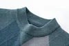 New High Quality Men's  Fashion Business Casual Knitted Sweater Warm Pullover Tops Mens Clothes 5