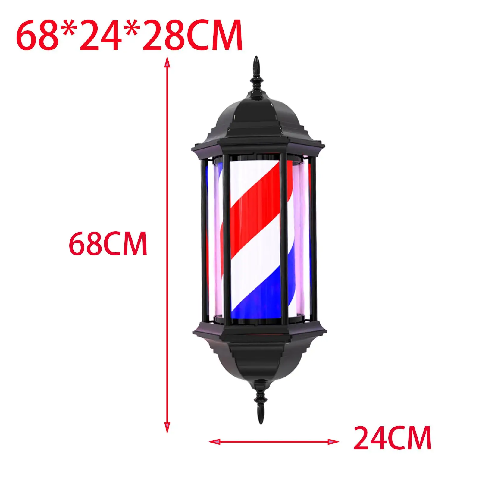 LED 회전 헤어 살롱 오픈 사인, 실내 야외 미용실, 전통 이발소 폴, 방수 조명