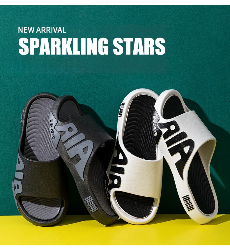 Street trendy slippers for men, summer Korean version, thick sole, exposed toe sandals for men, soft and comfortable indoors - 3