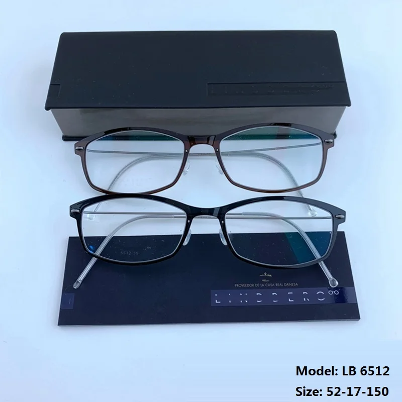 

Men's and Women's Myopia Glasses Frame Pure Titanium Ultralight Frames 6512 Denmark Brand Eyeglasses Eyerwear Prescription Lens