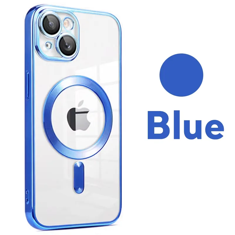 Luxury Wireless Magnetic Cover with Plated Clear Lens Protector