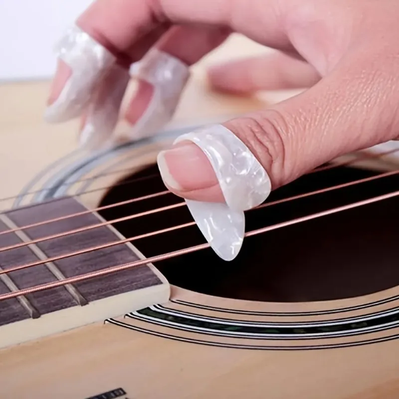 Portable Guitar Thumb Picks, Index Finger Picks, Random Colors, Practical and Convenient Music Instrument  Accessories