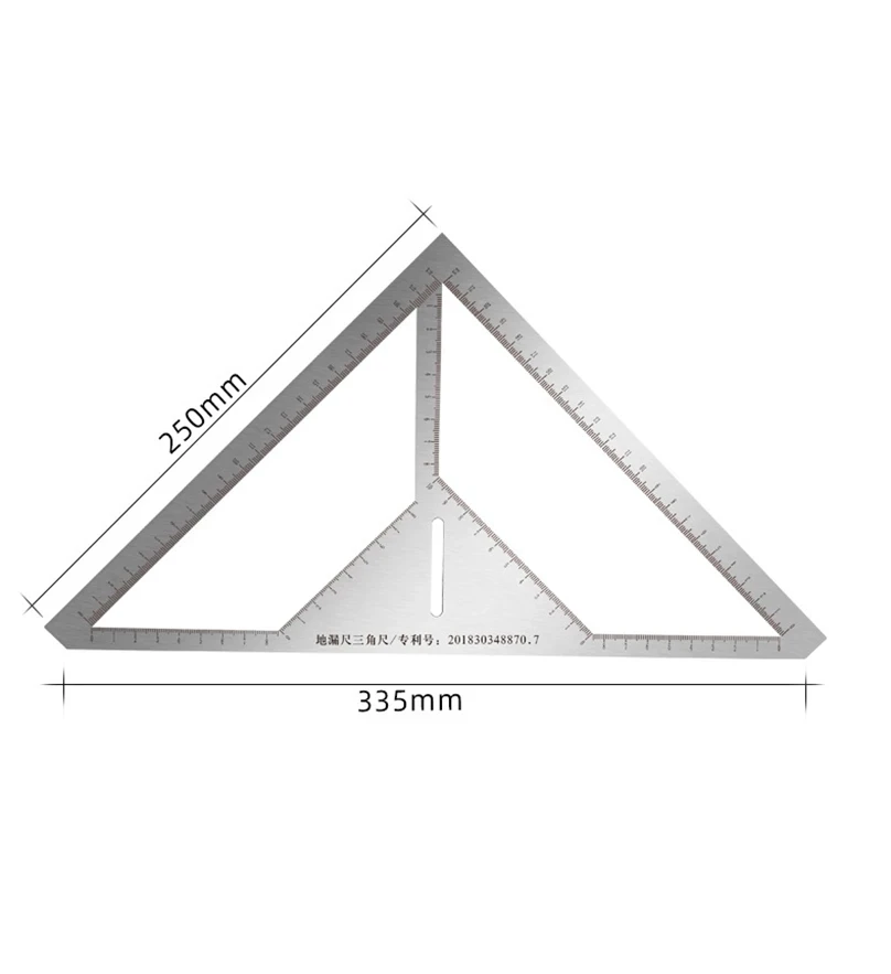 Multifunctional Floor Drain Ruler Stainless Steel Tile Triangle Ruler 6