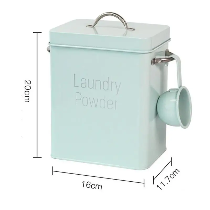 Laundry Detergent Powder Storage Tin Box Farmhouse Detergent Handy