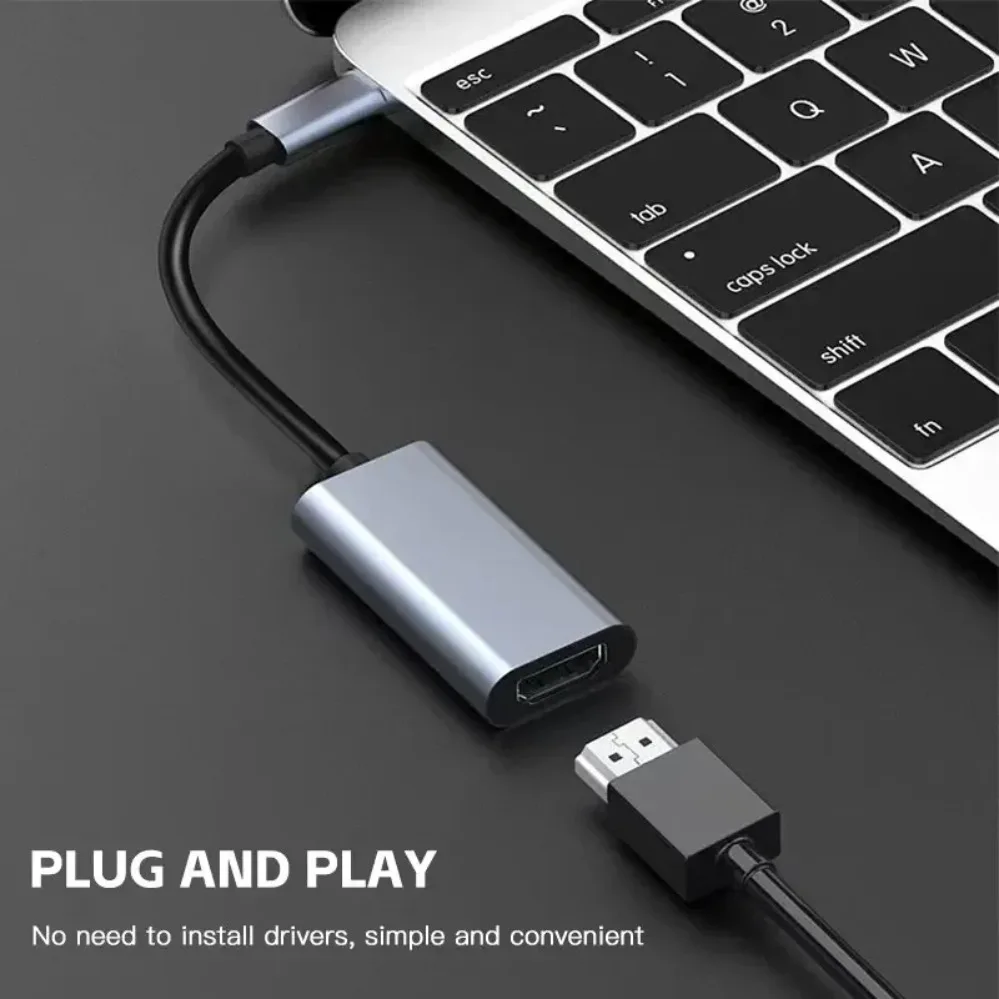 TYPE C To HDMI Adapter 4K USB C USB3.1 Male To HDMI-compatible Female Converter Cable for Laptop IPad Tablet TV MacBook Galaxy - 3