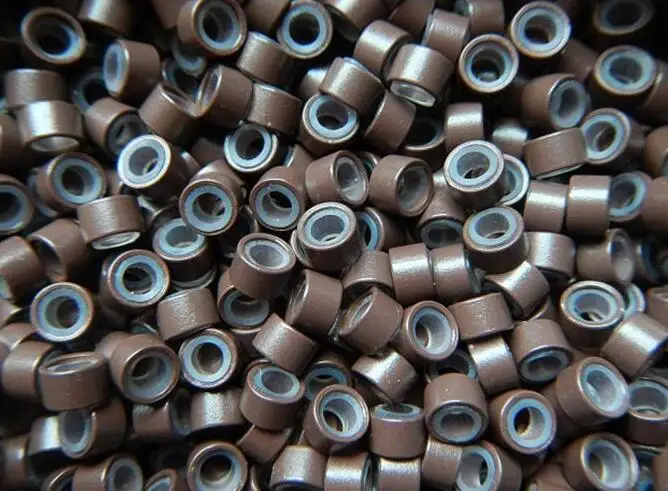 미니 깃털 헤어 링 비즈 연장용 실리콘 마이크로 비즈 링크 1000개입