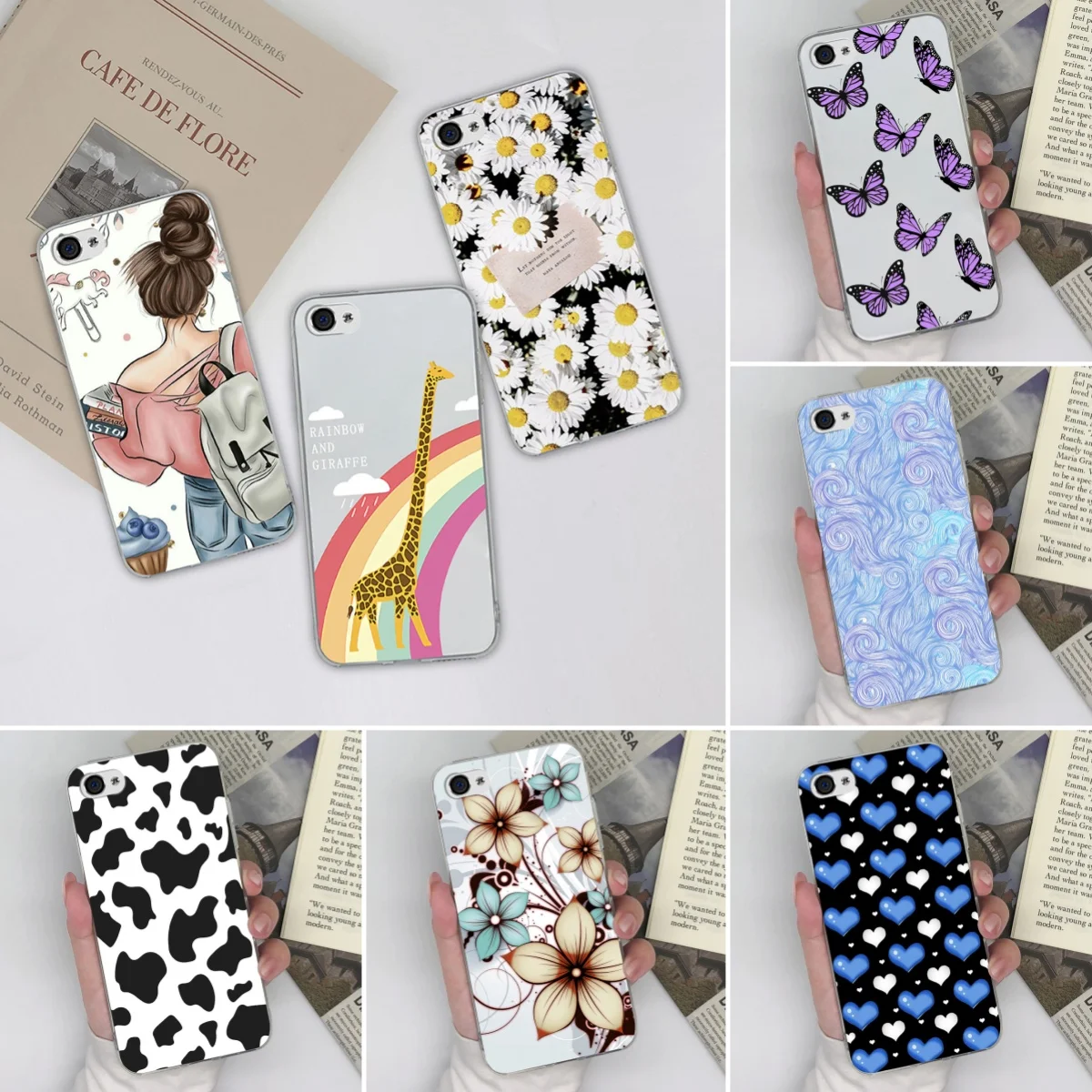 Custodie Per Apple Iphone 4 Cute Cartoon Soft Cover Posteriore Antiurto In Silicone Trasparente Per Iphone4 Tpu Bumper Funda Coque