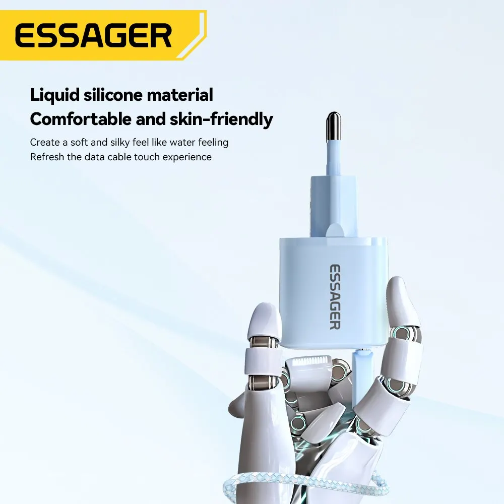 Essager 20W GaN USB Type C Charger PD Fast Charge Phone QC 3.0 Quick Chargers For iPhone 14 13 12 11 Pro Max Mini iPad Charging — view 6