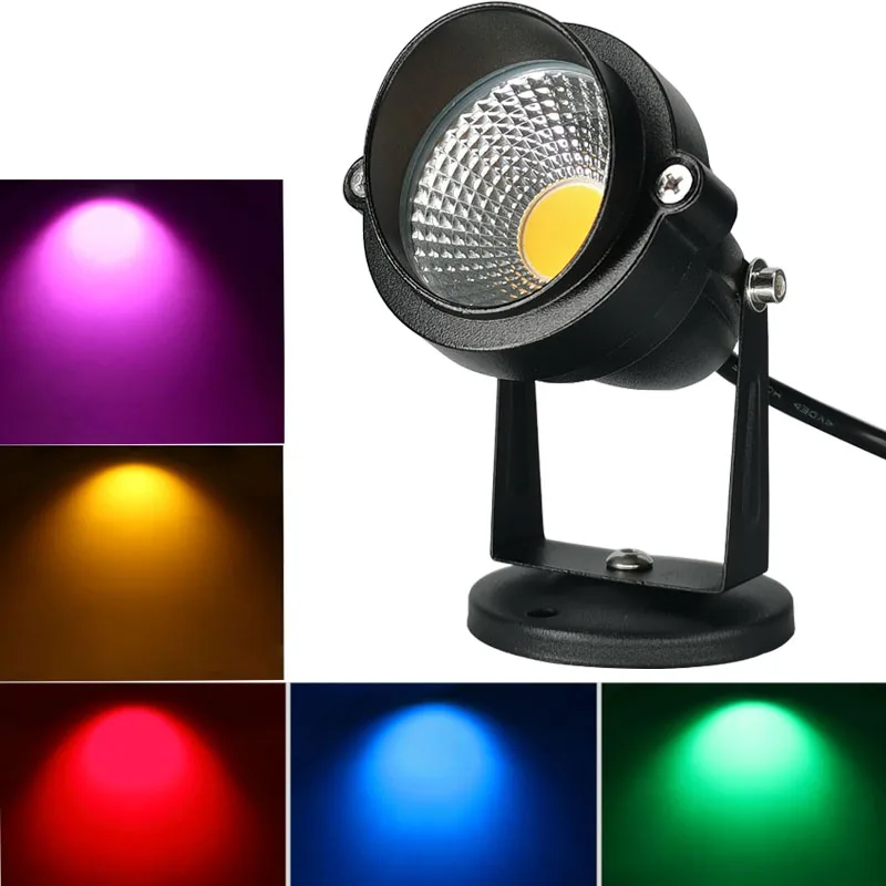 new LED COB Spike Lawn Lamp 10W 7W Outdoor Garden lighting Waterproof Lighting Led Garden Path Spotlights AC110V220V DC12V